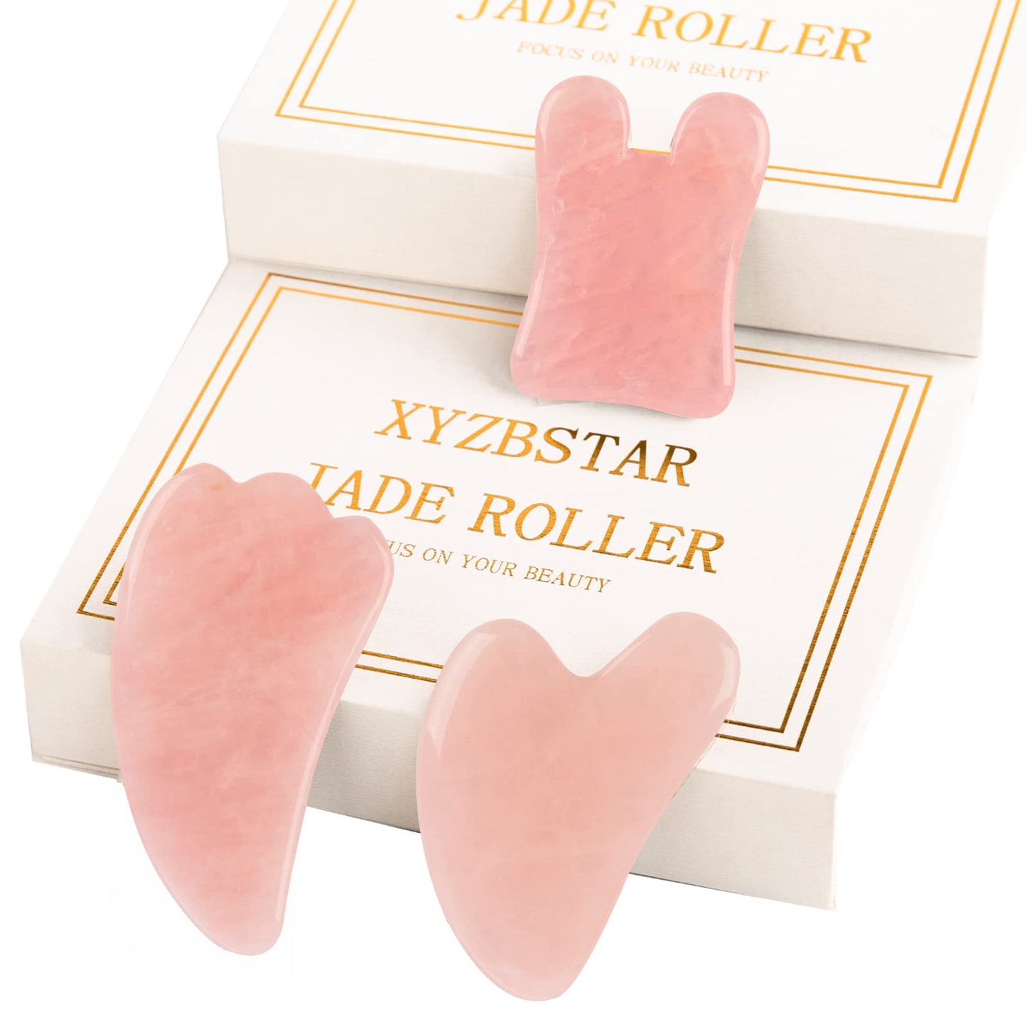 Jade Roller for Face, Facial Roller Massager Skin Care Tool, Gua Sha Facial Tools for Face, Neck, Eyes, Reduce Puffiness of The Skin