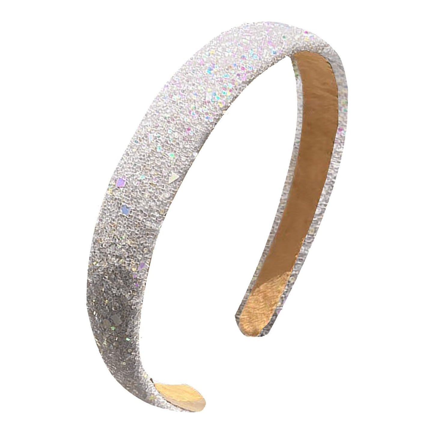 Glitter Sequins Girls Headbands Sparkly Hard Headbands For Girls Non Slip Headbands For Toddler Girls Cute Hair Accessories For Women And Girls Teen Beauty Products under 5 (Pink, One Size)