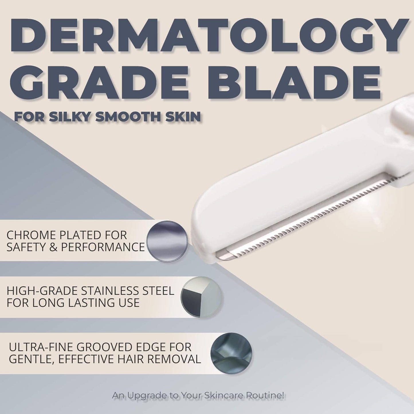 Dermaplaning Tool (9 Count) – Easy to Use Dermaplane Razor for Face – Practical Hair Remover Blade for Eyebrows and Peach Fuzz – Facial Shaver for Women That Helps Exfoliate and Smooth the Skin