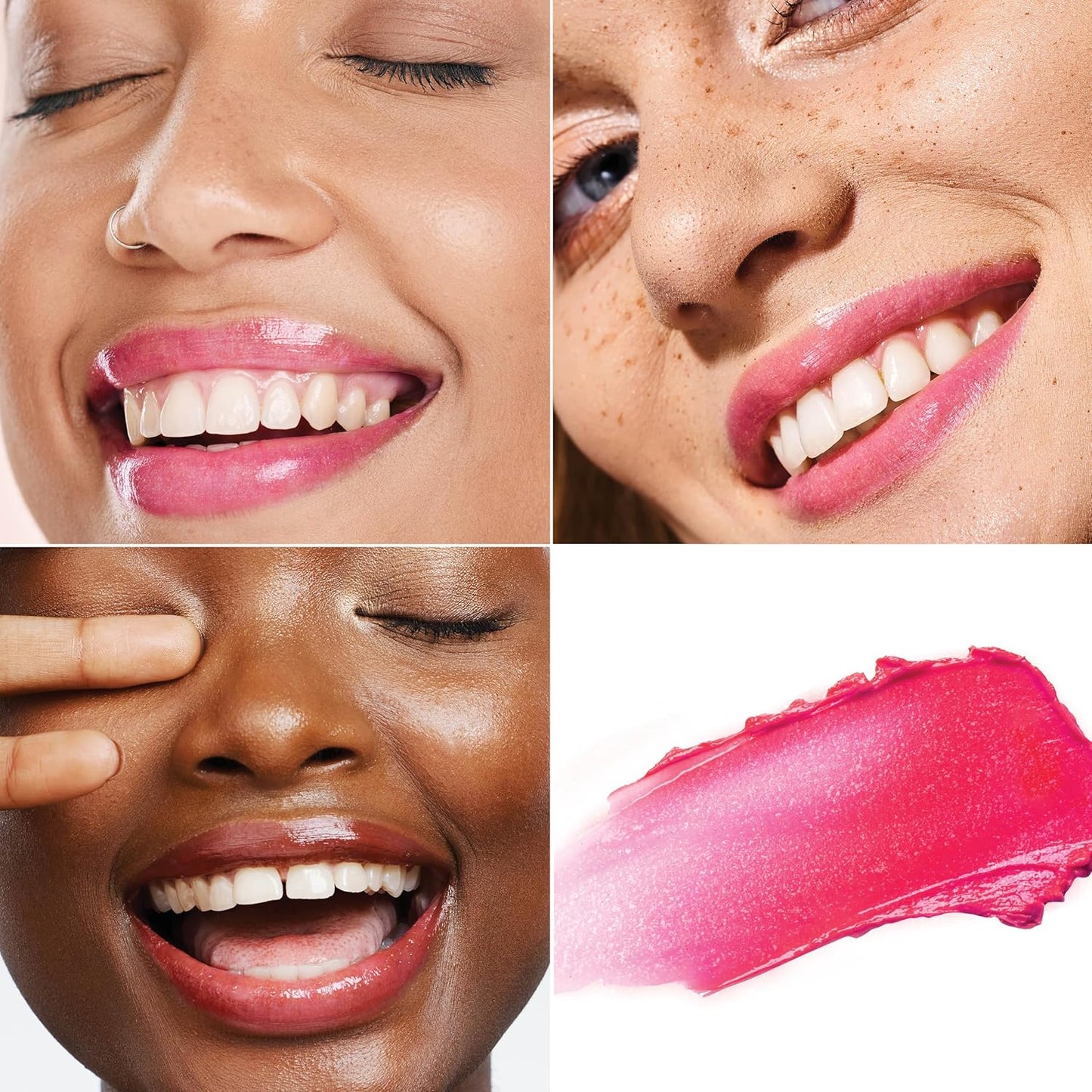 Tinted Lip Balm. Moisturizing Sheer, Buildable Lip Color with Hyaluronic Acid, Vitamin E and Rich Oil. Beauty Moisturizer 0.21oz - Rosy Bloom