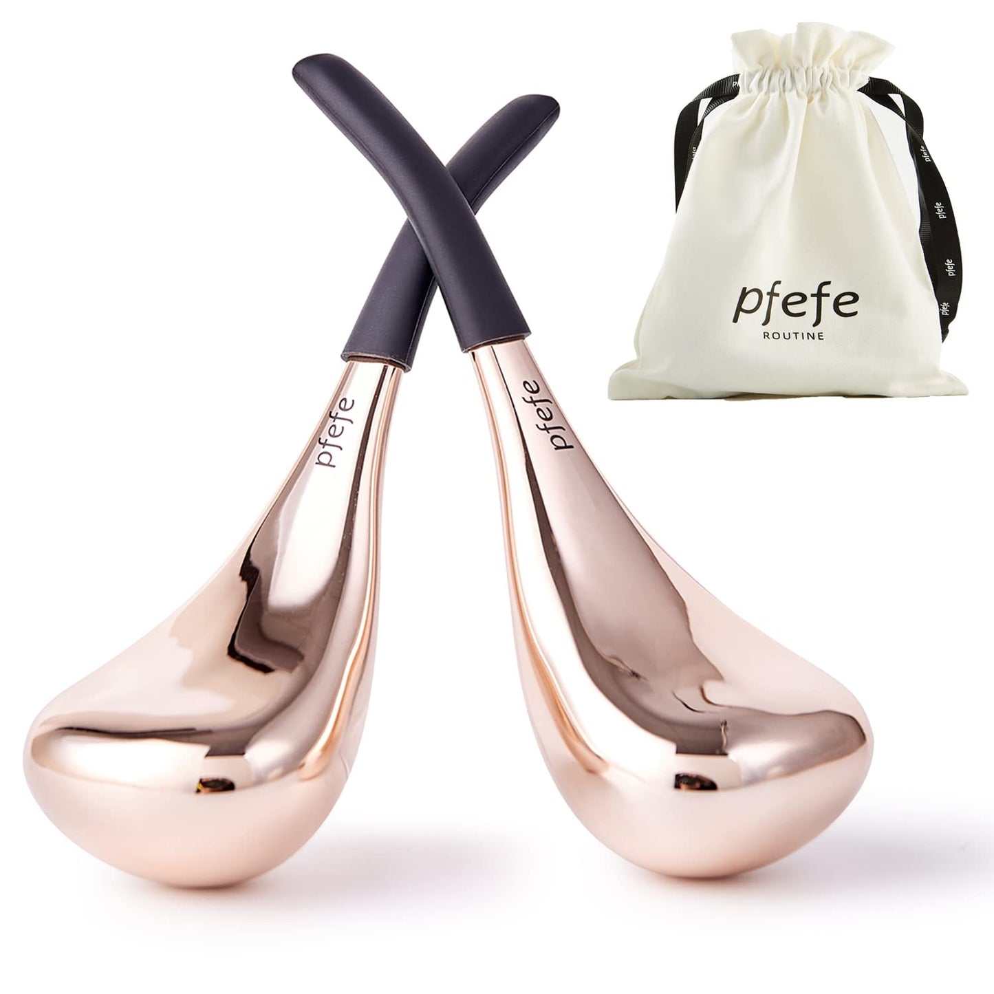 Ice Globes Facial Skin Care Tools for Women Face Eyes, Stainless Steel Face Beauty Cryo Sticks for Girls Ladies, Esthetician Supplies Cooling Spa Globes Cold Roller with Storage Case