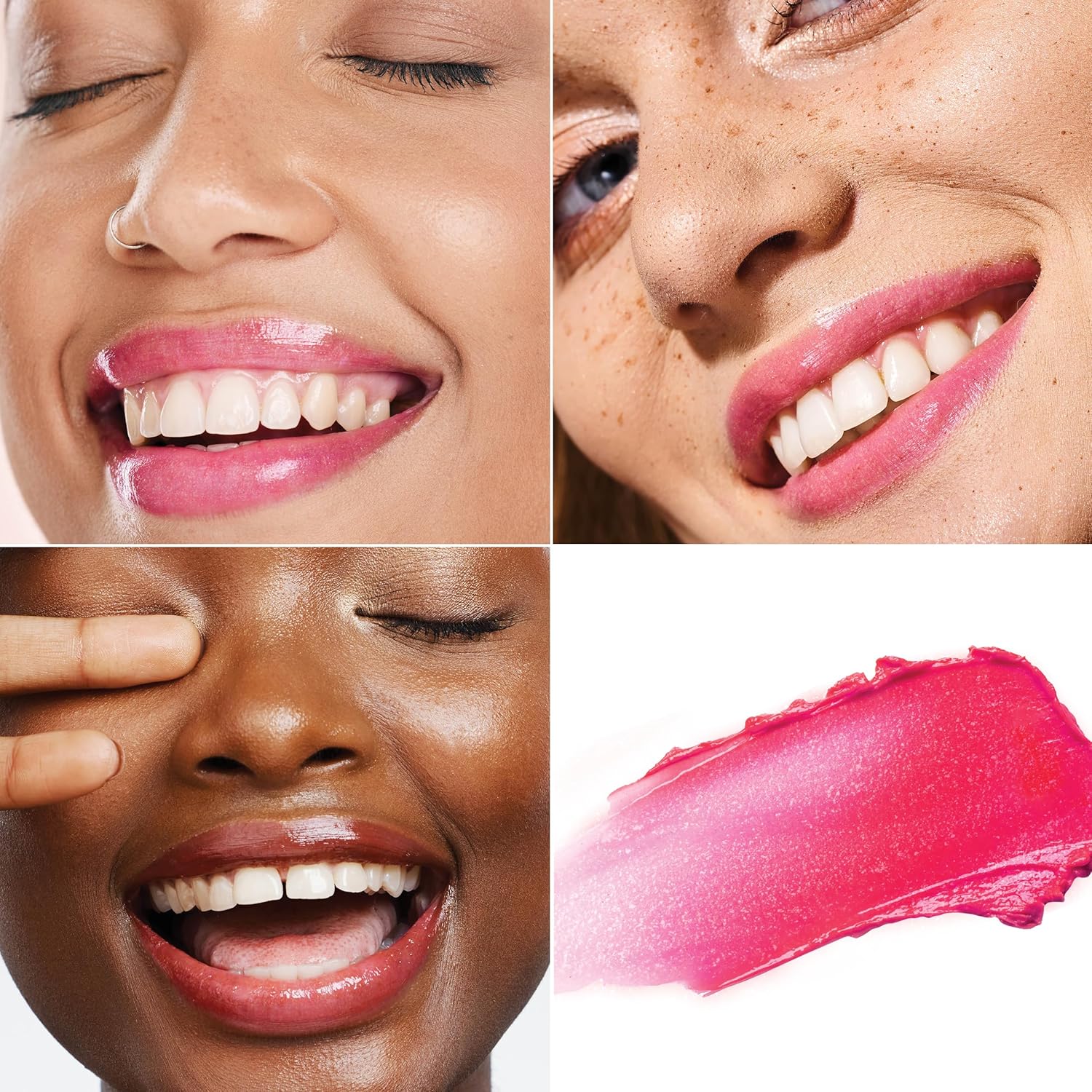 Tinted Lip Balm. Moisturizing Sheer, Buildable Lip Color with Hyaluronic Acid, Vitamin E and Rich Oil. Beauty Moisturizer 0.21oz - Rosy Bloom